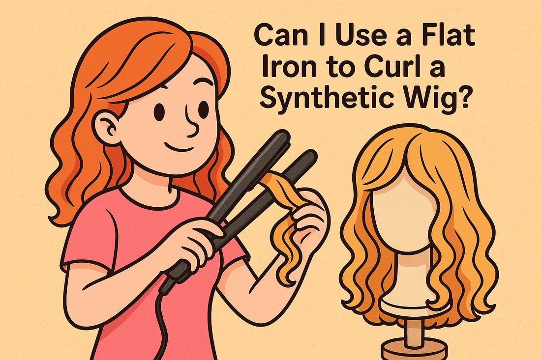 Can I use a flat iron to curl a synthetic wig?