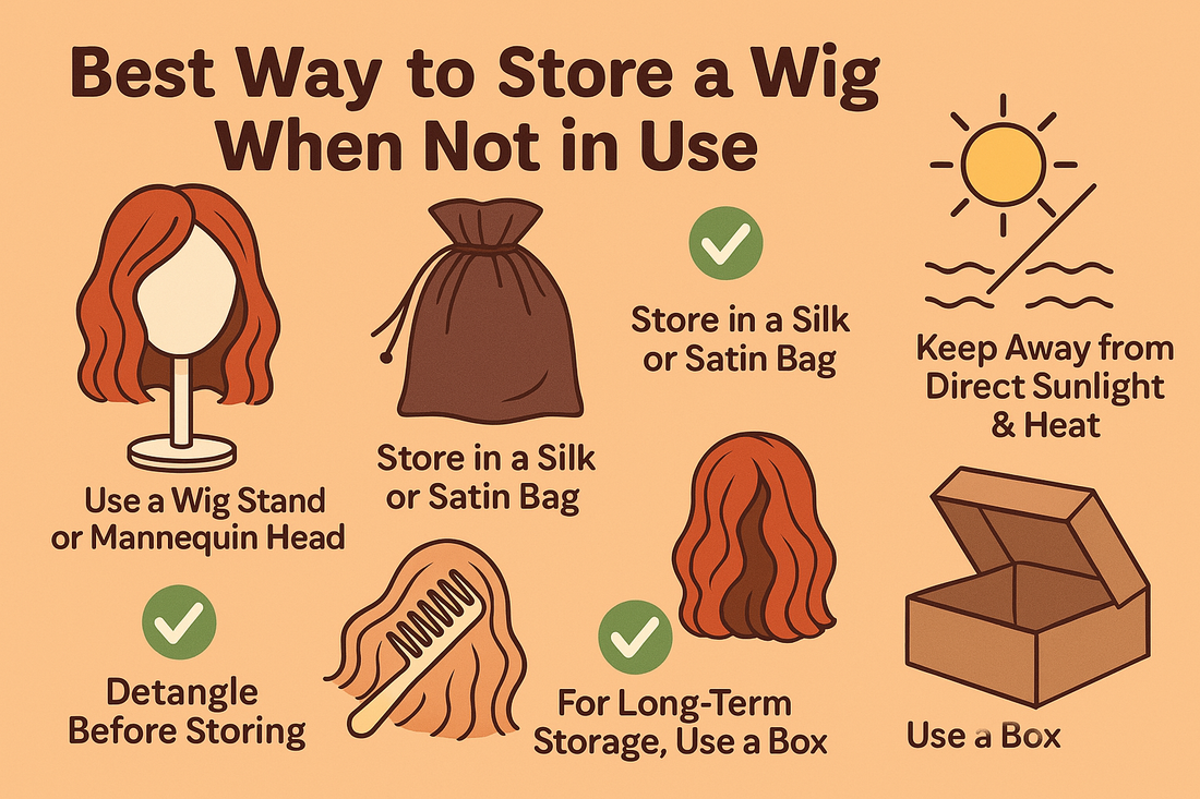 What is the best way to store a wig when not in use?