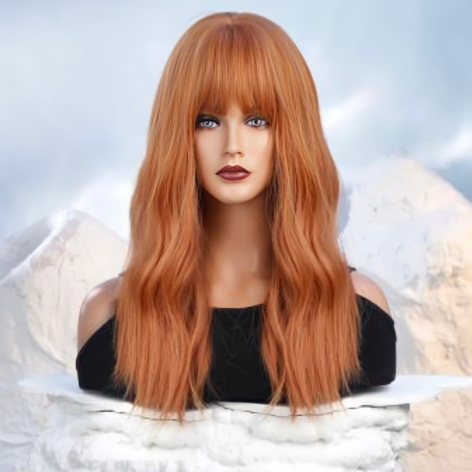 Comfortable and breathable Ginger Wavy Lace Front Wig, perfect for everyday wear