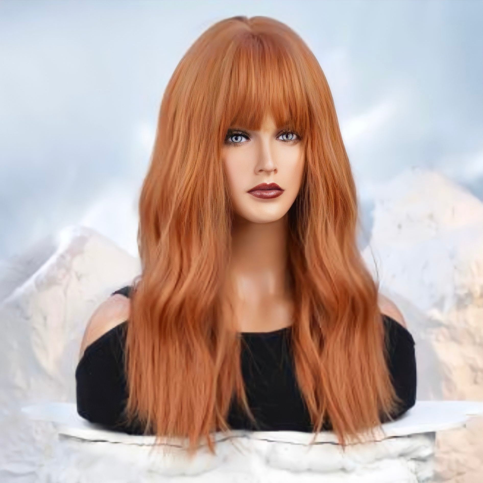 Ginger Loose Wavy Lace Front Wig with adjustable cap and natural-looking waves